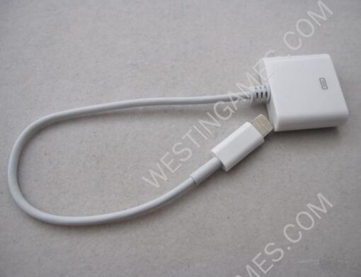 30Pin to Lightning 8Pin Connector Cable Adapter for Apple iPhone 5 5G - White
