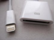 30Pin to Lightning 8Pin Connector Cable Adapter for Apple iPhone 5 5G - White 02