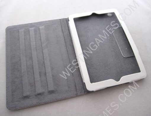 Leather Folio Stand Cover Case Embossed with Cute Lovely Girl for iPad mini - 12 Colors - Image 4
