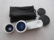 3 in 1 Universal Lens Clip w/ Fisheye, Macro and Wide Angle for iPhone/Samsung/ HTC/iPad - Silver 02