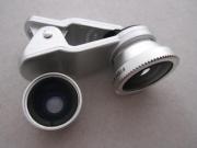 3 in 1 Universal Lens Clip w/ Fisheye, Macro and Wide Angle for iPhone/Samsung/ HTC/iPad - Silver 03