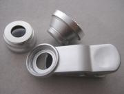3 in 1 Universal Lens Clip w/ Fisheye, Macro and Wide Angle for iPhone/Samsung/ HTC/iPad - Silver 05