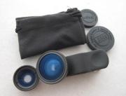 3 in 1 Universal Lens Clip w/ Fisheye, Macro and Wide Angle for iPhone/Samsung/ HTC/iPad - Black 02