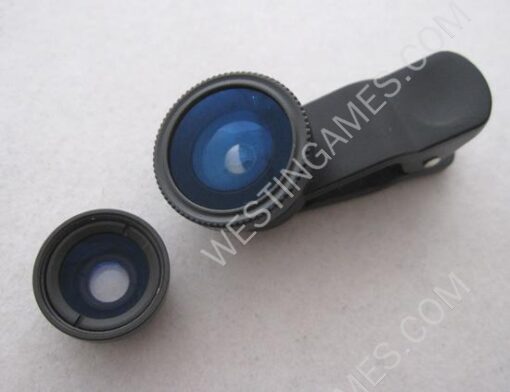 3 in 1 Universal Lens Clip w/ Fisheye, Macro and Wide Angle for iPhone/Samsung/ HTC/iPad - Black - Image 3