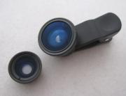 3 in 1 Universal Lens Clip w/ Fisheye, Macro and Wide Angle for iPhone/Samsung/ HTC/iPad - Black 03