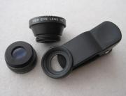 3 in 1 Universal Lens Clip w/ Fisheye, Macro and Wide Angle for iPhone/Samsung/ HTC/iPad - Black 04