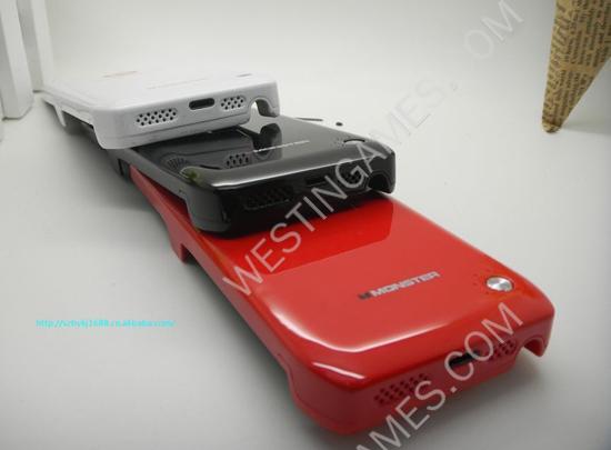 3650mAh Monster External Backup Battery Power Pack Case for iPhone 5 - Black/White/Red - Image 3