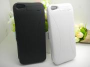 2200mAh External Backup Battery Power Pack w/ Leather Case for iPhone 5 / 5S - Black/White 05