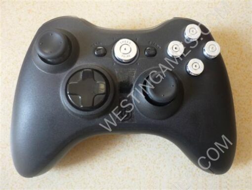 Xbox 360 Controller 9mm ABXY + Guide Bullet Button Mod Kit - Silver - Image 2