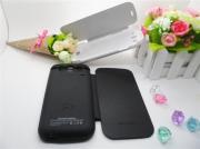 2200mAh External Backup Battery Power Pack w/ Leather Case for Galaxy S3 i9300 - Black/White 02