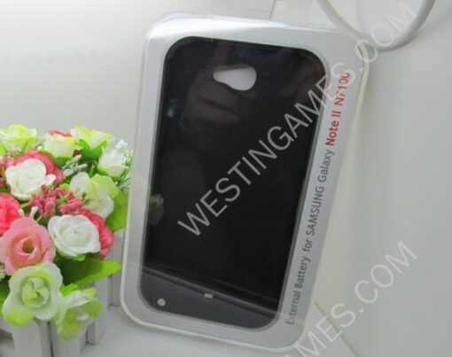 3200mAh External Backup Battery Power Pack Case for Samsung Galaxy Note 2 N7100 - Black/White - Image 5