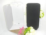 3200mAh External Backup Battery Power Pack w/ Leather Case for Galaxy Note 2 N7100 - Black/White