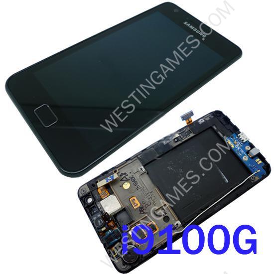 Complete Samsung Galaxy S2 i9100G LCD Screen +Touch Digitizer with Frame/Button Assembly - Black