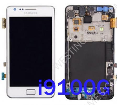 Complete Samsung Galaxy S2 i9100G LCD Screen +Touch Digitizer with Frame/Button Assembly - White