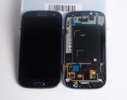 Full Original Samsung Galaxy i9300 LCD Screen +Touch Digitizer w/ Frame/Button Assembly -Pebble Blue