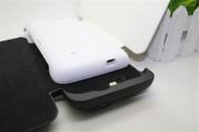 4000mAh External Backup Battery Power Pack w/ Leather Case for Galaxy Note 2 n7100 - Black/White 04