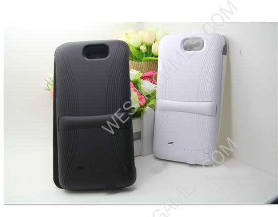 4000mAh External Backup Battery Power Pack w/ Leather Case for Galaxy Note 2 n7100 - Black/White - Image 5