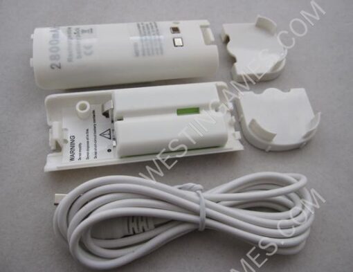 Wii Blue Light Double Charge Station Compatible with Motion Plus - White - Image 2
