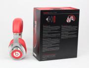 On-Ear Stereo Headphones w/ Remote & Mic for Beats Executive by Beats Red-Silver (A)