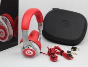 On-Ear Stereo Headphones w/ Remote & Mic for Beats Executive by Beats Red-Silver (A) 04