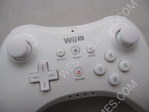 WII U Pro Controller w/ USB Charging Cable for Nintendo WII U - White - Image 3