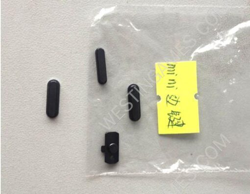 Replacement Side Volume, Mute and Power Buttons Set for iPad Mini - Black (4 Pcs)
