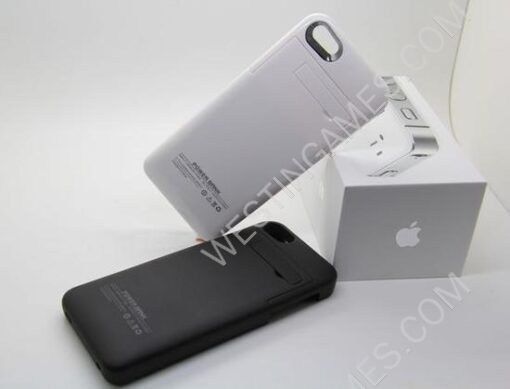 New 2200mAh External Backup Battery Power Pack Case w/ Stand for iPhone 5 / 5S - Black/White - Image 4