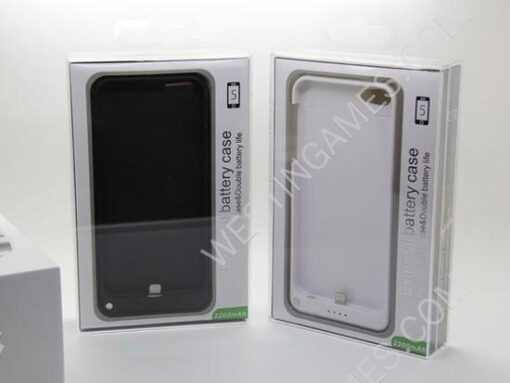 New 2200mAh External Backup Battery Power Pack Case w/ Stand for iPhone 5 / 5S - Black/White - Image 6