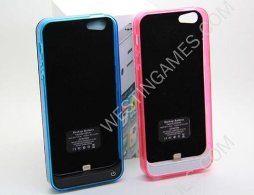 2200mAh External Backup Battery Power Pack Case w/ Color Frame for iPhone 5 / 5S - Black/White