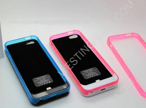 2200mAh External Backup Battery Power Pack Case w/ Color Frame for iPhone 5 / 5S - Black/White - Image 2