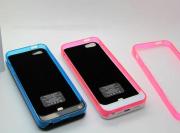 2200mAh External Backup Battery Power Pack Case w/ Color Frame for iPhone 5 / 5S - Black/White 02