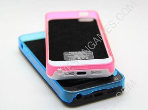 2200mAh External Backup Battery Power Pack Case w/ Color Frame for iPhone 5 / 5S - Black/White - Image 5