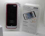 2200mAh External Backup Battery Power Pack Case w/ Color Frame for iPhone 5 / 5S - Black/White 06
