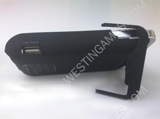 3000mAh External Backup Battery Power Pack Case w/ USB Port for iPhone 4 4S - Black/White - Image 4