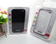 3000mAh External Backup Battery Power Pack Case w/ USB Port for iPhone 4 4S - Black/White 05