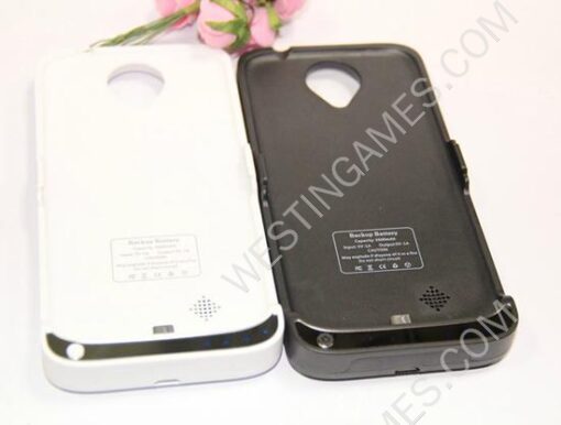 3200mAh External Backup Battery Power Pack Case for Samsung Galaxy S4 I9500 - Black/White - Image 2