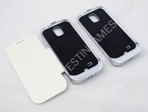 3200mAh External Backup Battery Power Pack Aluminium Alloy w/ Leather for Samsung S4 I9500 - 2 Color