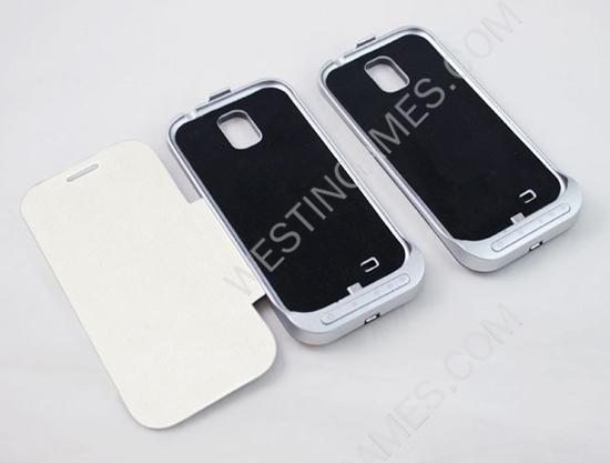 3200mAh External Backup Battery Power Pack Aluminium Alloy w/ Leather for Samsung S4 I9500 - 2 Color