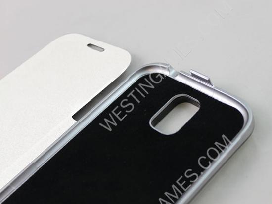 3200mAh External Backup Battery Power Pack Aluminium Alloy w/ Leather for Samsung S4 I9500 - 2 Color - Image 3