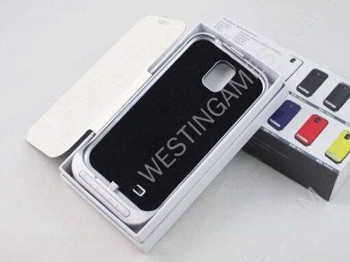 3200mAh External Backup Battery Power Pack Aluminium Alloy w/ Leather for Samsung S4 I9500 - 2 Color - Image 4