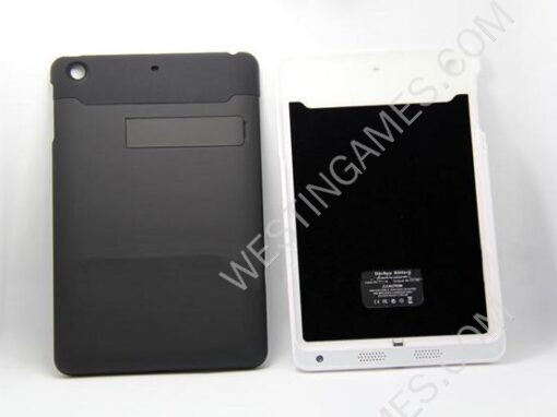 6800mAh External Backup Battery Power Pack Case for Apple iPad Mini - Black/White
