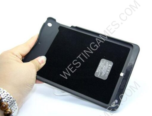 6800mAh External Backup Battery Power Pack Case for Apple iPad Mini - Black/White - Image 3