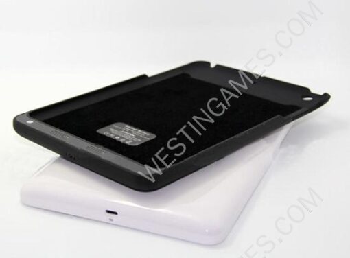 6800mAh External Backup Battery Power Pack Case for Apple iPad Mini - Black/White - Image 4