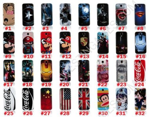 Relief Pattern Battery Back Housing Door Cover Case For Samsung Galaxy S4 I9500 -88 Themes (A)