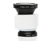 3 in 1 Camera Lens including Fisheye, Macro and Wide Angle for iPhone 5 - White