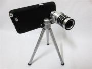 12X Zoom Metal Telescope Camera Lens Kit Magnifier + Tripod Stand + Case for Galaxy Note 2 N7100
