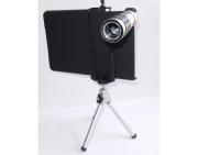 12X Zoom Metal Telescope Camera Lens Kit Magnifier + Tripod Stand + Case for iPad Mini 02