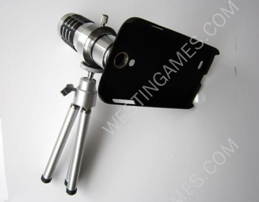 12X Zoom Metal Telescope Camera Lens Kit Magnifier + Tripod Stand + Case for Galaxy S4 I9500