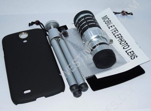 12X Zoom Metal Telescope Camera Lens Kit Magnifier + Tripod Stand + Case for Galaxy S4 I9500 - Image 3