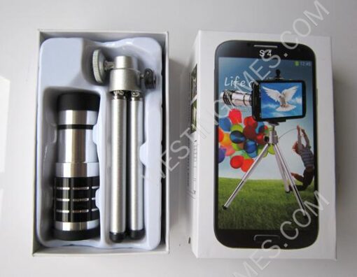12X Zoom Metal Telescope Camera Lens Kit Magnifier + Tripod Stand + Case for Galaxy S4 I9500 - Image 6